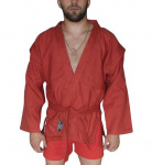 Куртка для самбо Atemi с поясом без подкладки, красная, плотность 550 г/м2, AX5
