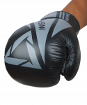 Перчатки боксерские Insane ARES, кожа, черный, 8 oz