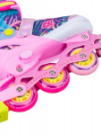 Раздвижные роликовые коньки Alpha Caprice CK-SK-A310-1 Pink (антистресс сквиш лапка в подарок)