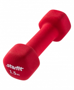 Гантель неопреновая Starfit DB-201 1,5 кг, насыщенная красная ― купить в Москве. Цена, фото, описание, продажа, отзывы. Выбрать, заказать с доставкой. | Интернет-магазин SPORTAVA.RU