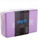 Блок для йоги Starfit YB-200 EVA, фиолетовый пастель