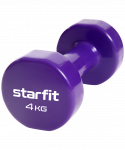 Гантель виниловая Starfit DB-101 4 кг, фиолетовый