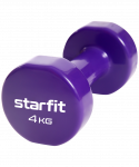 Гантель виниловая Starfit DB-101 4 кг, фиолетовый, 2 шт