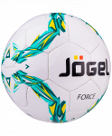 Мяч футбольный Jögel Force JS-460, №5, белый/зеленый/бирюзовый/желтый