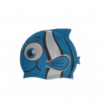 Шапочка для плавания силиконовая Dobest "Рыбка" YS10 (синяя)
