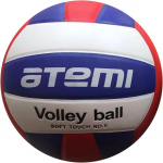 Мяч волейбольный Atemi LEADER, PVC ламинированный, 18 п., сине/бел/крас, клееный, окруж 65-67