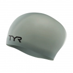 Шапочка для плавания TYR Long Hair Wrinkle-Free Silicone Cap, LCSL-019, серый (Senior)