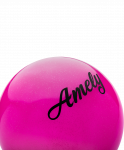 Мяч для художественной гимнастики Amely AGB-102, 15 см, розовый, с блестками