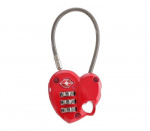 Кодовый замок Сердце с MUNKEES TSA доступом TSA Combination Lock - Heart, (упак=10 шт) 1 цвет