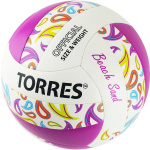 Мяч для пляжного волейбола TORRES Beach Sand Pink V32085B, размер 5 (5)