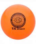 Мяч для художественной гимнастики RGB-102, 15 см, оранжевый, с блестками