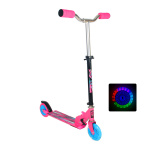 Самокат RGX FLASH 125мм pink (светящиеся колеса)