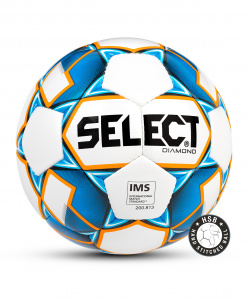 Мяч футбольный Select Diamond IMS, №5 белый/синий/оранжевый (5) ― купить в Москве. Цена, фото, описание, продажа, отзывы. Выбрать, заказать с доставкой. | Интернет-магазин SPORTAVA.RU