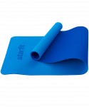 Коврик для йоги и фитнеса Starfit FM-201, TPE, 183x61x0,6 см, синий/темно-синий