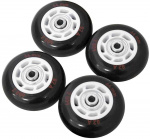 Набор светящихся ПВХ колес для роликов NOVUS (4 колеса 64мм ABEC-5 82A) цвет черный, NWS-17.01