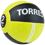 Медбол TORRES AL00232, 2 кг, салатово-черный