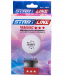 Мяч для настольного тенниса Start Line 3* Training, белый, 6 шт.