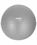 Мяч гимнастический полумассажный Starfit GB-201 65 см, антивзрыв, серый