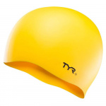 Шапочка для плавания TYR Wrinkle Free Silicone Cap, LCS-720, желтый (Senior)