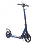 Самокат для взрослых Ateox PRIME с большими колесами и ручным тормозом (Синий)