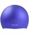 Шапочка для плавания TYR Wrinkle Free Silicone Cap, силикон, LCS/510, фиолетовый