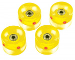 Набор колес для миниборда цвет желтый с подсветкой Atemi (подшипник ABEC-5), AW-18.01