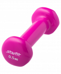 УЦЕНКА Гантель виниловая Starfit DB-101 0,5 кг, розовая (1 шт.)