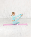 Коврик для йоги и фитнеса Starfit FM-101, PVC, 183x61x0,8 см, розовый пастель