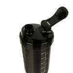 Спортивный шейкер SHB04-500 с мерной шкалой и сеткой-фильтром (black)