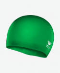 Шапочка для плавания TYR Long Hair Wrinkle-Free Silicone Junior Cap, силикон, зеленый