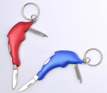 Брелок Нож-Дельфин с MUNKEES 2-мя лезвиями, (упак=10 шт) 2 цвета