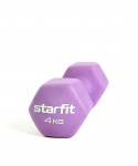 Гантель неопреновая Starfit Core DB-201 фиолетовый пастель, 4 кг