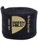 Бинт боксерский Green Hill BC-6235d, 4,5м, х/б, черный