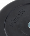 Диск обрезиненный Starfit BB-202 d=26 мм, стальная втулка, черный, 10 кг