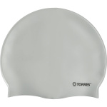 Шапочка для плавания TORRES No Wrinkle, SW-12203SV, серебристый, силикон (Senior)