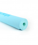 Коврик для йоги и фитнеса Starfit FM-201, TPE, 173x61x0,5 см, синий пастель/мятный