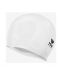 Шапочка плавательная TYR Latex Swim Cap, латекс, LCL/100, белый