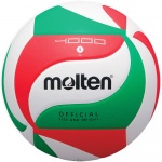 Мяч вол. MOLTEN V5M4000X р. 5, 18 панелей, синт.к. ПУ, клеен, бело-красно-зеленый (5)