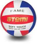 Мяч волейбольный Atemi FAME, синтетическая кожа PU Soft, красн/бел/син, 18 п, клееный, окруж 65-67
