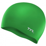 Шапочка для плавания TYR Wrinkle Free Silicone Cap, LCS-310, зеленый (Senior)
