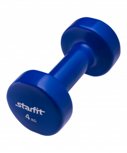 Гантель виниловая Starfit DB-101 4 кг, темно-синяя ― купить в Москве. Цена, фото, описание, продажа, отзывы. Выбрать, заказать с доставкой. | Интернет-магазин SPORTAVA.RU