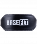 Пояс атлетический BASEFIT SU-303 6 дюймов, пресс-кожа, черный
