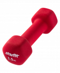 УЦЕНКА Гантель неопреновая Starfit DB-201 1,5 кг, насыщенный красный (1 шт.)
