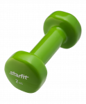 Гантель виниловая Starfit DB-101, 2 кг, зеленый