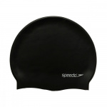 Шапочка для плавания SPEEDO Flat Silicone Cap, 8-709910001-0001, силикон (Senior)
