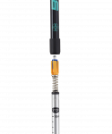 Скандинавские палки Berger Serenity, 77-135 см, 2-секционные, серебристый/черный/мятный, для треккинга