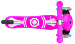 Трехколесный самокат Globber PRIMO FANTASY LIGHTS, розовый лого
