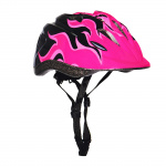 Шлем детский RGX Flame черный/розовый с регулировкой размера (50-57)