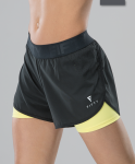 Женские спортивные шорты FIFTY Duo Shape black/yellow FA-WS-0103-BYL, черный/желтый