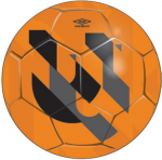 Мяч футбольный Umbro VELOCE SUPPORTER BALL, 20981U-GY6 оранж/чер/т.сер, размер 5